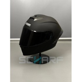 Resim Wosen WS-202 Güneş Vizörlü Matt Black Çene Açılır Motosiklet Kaskı Hafif Ve Darbeye Dayanıklı Siyah 