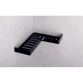 Resim Azm Hırdavat System Banyo Köşe Raf Mat Siyah BA30006 001014 AL5 