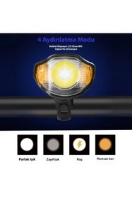 Resim DailyTech Bisiklet Işık Korna Lcd Hız Göstergesi Su Geçirmez Fener 