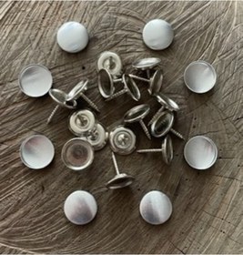 Resim Fbk 18mm Nikel Çivili Kabara Raptiye Döşemeci Kabara Koltuk Çivisi 100adet 