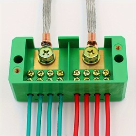 Resim 1 adet 2 Girişli 6/8/12 Çıkışlı Kablolu Konnektör Kutusu, Tek Fazlı 220V Kablolu Konnektör Kutusu - Bağlantı Yapmak ve Güvenli Bağlantı Sağlamak Kolay, Ev, Fabrika, Dağıtım Kutusu Kullanımı İçin Uygun 