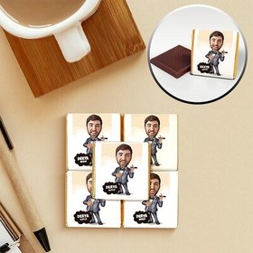 Resim Patron Karikatürlü Kupa ve Çikolata 