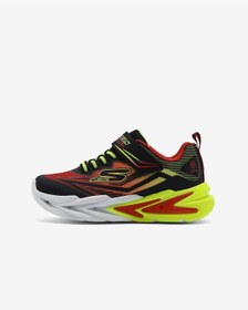 Resim Skechers Flexglow Ultra Büyük Erkek Çocuk Siyah Işıklı Spor Ayakkabı 400139l Bkrd Siyah 