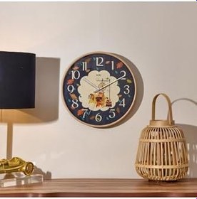 Resim Slim Bilge Çocuk Odası Duvar Saati - Lacivert - 30 Cm 
