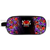 Resim Silkroadselect Geometry32 Çift Katmanlı Kızgın Geometri Dash 3d Kalem Kutusu Büyük Tuval Seyahat Çocuk Harajuku Kalem Kılıfı Okul Malzemeleri Makyaj Çantası 05x17g 