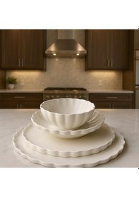 Resim Royking Twist Sade 24 Parça Yemek Takımı Beyaz 