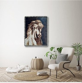 Resim At El İşçiliği Ahşap Yakma Tablo 