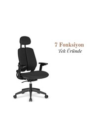 Resim Casella Bonita Döşemeli Yönetici Koltuğu Ofi S Koltuğu Ergonomik, Şık Ve Fonksiyonel Siyah 