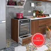 Resim Kenzlife ankastre modülü kabini lityum cvz fırın ocak dolabı çekmeceli 
