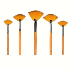 Resim Seramik Boyama için Yumuşak Saçlı Yelpaze Fırça - Büyük Alan Renklendirme için Hafif Ahşap DIY Seramik Fırçası, Sırla Nemlendirme Aracı, Su Emici, Kullanımı Kolay 