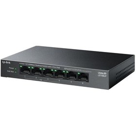 Resim TP-Link LS106LP 4 Port 10/100 + 2 Port RJ45 Uplınk 41 W 250 M Switch 