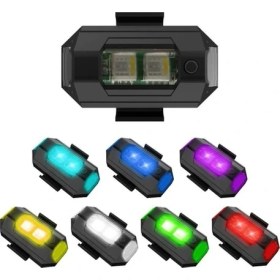 Resim Hubstein 7 Renk Çakarlı Çarpışma Önleyici Drone Bisiklet Motorsiklet Uyarı Ikaz Ledi 