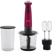 Resim Beko Bkk 2170 Cam Hazneli 700w Fuşya El Blender Seti 
