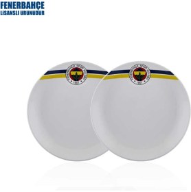 Resim Neva N3430 Fenerbahçe Lisanslı Klasik Logo 2'li Porselen Pasta 