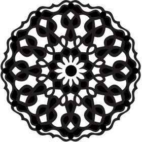 Resim Çiçek Deseni Duvar Dekor Sticker (Tip 9) 40 x 40 cm 