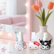Resim 1 adet Sanrio for hello kitty sevimli taşınabilir sprey şişesi, yüksek kaliteli yeniden kullanılabilir, sevimli çizgi film tasarımı, for kuromi anime hayranları için, seyahat malzemeleri, nemlendirici su, losyon ve alkol spreyi tutabilir 