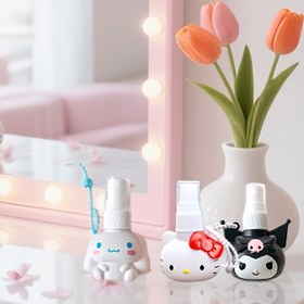 Resim 1 adet Sanrio for hello kitty sevimli taşınabilir sprey şişesi, yüksek kaliteli yeniden kullanılabilir, sevimli çizgi film tasarımı, for kuromi anime hayranları için, seyahat malzemeleri, nemlendirici su, losyon ve alkol spreyi tutabilir 