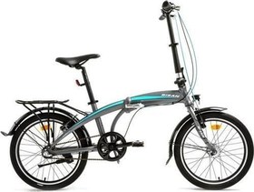 Resim FX 3500-NX3 KATLANIR BİSİKLET 32CM V 20 JANT NEX.3 VİTES METALİK GRİ MAVİ 