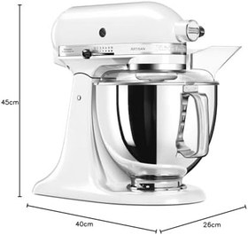 Resim Kitchenaid Artisan 4, 8 L Stand Mikser 5KSM175PS White-EWH 