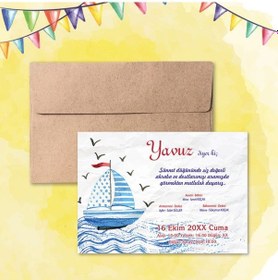 Resim Yarendavetiyeotuz9 Yaren Davetiye Sünnet Davetiyesi Kraft Zarflı 100 Adet (526669600)-Değer 1-Değer 2 