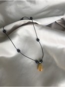 Resim Erkek Kehribar Oniks Kolye Kırmızı 