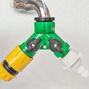 Resim Durable Professional 2 Yönlü Bahçe Hortumu Y-Adapter, Ayarlanabilir Kavrama Kolları ile - Yeşil ve Yeşil Plastik Bölücü, Çim Sulama, Hortum Bağlantısı ve Musluk Bağlantısı için, Hortum Sonu Adaptörü, Çim Sulama Sistemi, Şık Tasarım, Sağlam İnşaat 