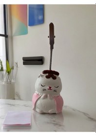 Resim Japonya Şans Kedisi Not Fotoğraf Tutucu Obje Biblo Pembe 