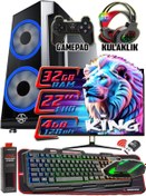 Resim WARBOX King 22" Monitör Xeon X5650 32gb Ram 256gb SSD 250gb HDD R7 240-4gb E.kartı Gaming Takım Bilgisayar 