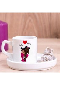 Resim Kişiye Özel Anne Çocuk Tasarımlı Kahve Fincanı 