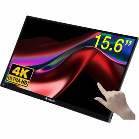 Resim Verbatim PMT-15-4K 15.6" 60Hz 6Ms HDMI+USB-C HDR UHD FreeSync IPS Taşınabilir Dokunmatik Monitör 