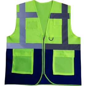 Resim Kalant Reflektörlü Mühendis Yeleği (Sarı/lacivert) 