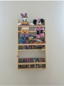 Resim Ahşap Montessori Kitaplık Çocuk Odası 90 50 10 Cm 