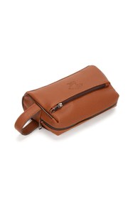 Resim Newish Polo Erkek Vegan Deri Taba Portföy Clutch Traş Kozmetik Bakım Ve Günlük El Çantası new381 