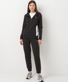 Resim Puma Classic Hooded Tracksuit Fl Kadın Kapüşonlu Polar Eşofman Takımı Siyah 