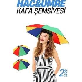 Resim Hac Umre Kafa Şemsiyesi Güneş Koruma Şemsiyesi 2 Adet 