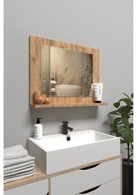 Resim Raflı Banyo Aynası, Lavabo Ve Wc Aynası, Dresuar , Koridor , Mutfak , Makyaj Modern Duvar Tipi Ayna Atlantik 