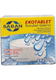 Resim Saban 2X250 Gram Natural Rutubet Giderici ve Nem Alıcı Yedek Tab 