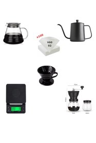 Resim HUBBYCHEF V60 Filtre Kahve Demleme Barista Full Set 