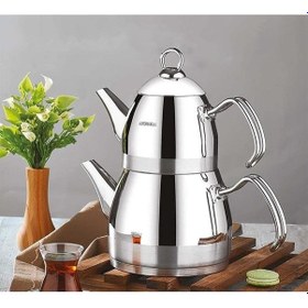 Resim Kahramanlar Ortaboy Roma Platin Çaydanlık 