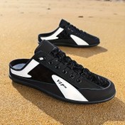 Resim Streetwear ve günlük giyim - beyaz, mavi ve turuncu desenli basketbol ayakkabısı, kemer ve ayak bileği desteği ile dayanıklı, buluşma, alışveriş, iş, plaj gezileri, tatil, sürüş ve diğer boş zaman aktiviteleri için uygun. Şık tasarım, pantolon, kot vb. kıyafetlerle uyumlu, ilkbahar, yaz ve sonbahar için ideal 