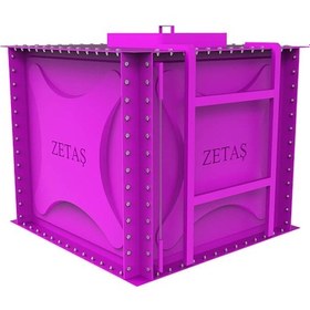 Resim Zetaş Fırın Boyalı Modüler Su Deposu Mor 5000 L 