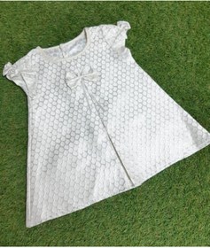 Resim Sönmez Baby Bebek Petek Desen Jakar Kumaş Fiyonklu Elbise 