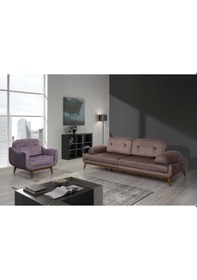 Resim Nelson Yataklı Koltuk Takımı Babyface Kahve 