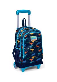 Resim Coral High Kids Lacivert Mavi Dinozor Desenli Çekçekli 2'li Çanta Seti Set0223135 