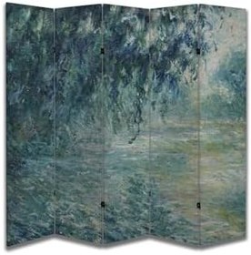 Resim Claude Monet-Morning on the Seine Temalı Paravan Room Divider Oda Bölücü PRVN-CMMS1, 220 x 180 