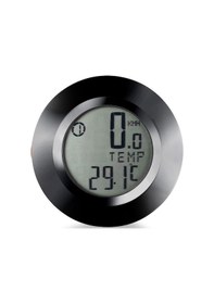 Resim Kablosuz Bisiklet Km Hız Göstergesi Sayacı Su Geçirmez Lcd 4 Renk Yuvarlak Ekranlı Led Kilometre Saati Siyah 