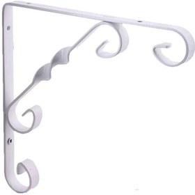 Resim 12 Adet Burgulu 20 x 30 cm Dekoratif Raf Altı Ayağı Konsol Beyaz 