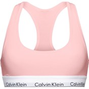 Resim Calvin Klein Kadın Marka Logolu Elastik Bantlı Günlük Kullanıma Uygun Pembe Spor Sütyeni F3785e-2nt 