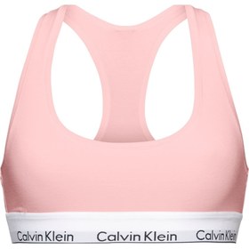 Resim Calvin Klein Kadın Marka Logolu Elastik Bantlı Günlük Kullanıma Uygun Pembe Spor Sütyeni F3785e-2nt 