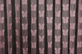 Resim KELEBEK MODEL PEMBE RENK İP PERDE HAZIR DÜĞMELERİ DİKİLMİŞ İP PERDE 300 * 280 cm 